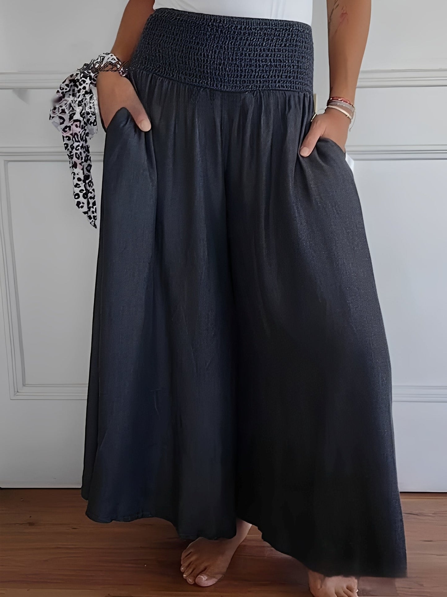 Halle - Komfortable Hose mit weitem Bein und Taschen für Damen