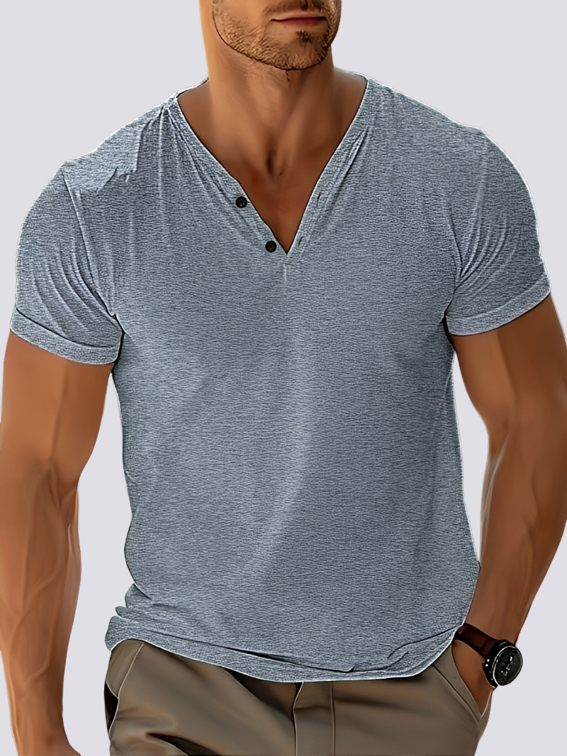 Oliver - Herren-Retro-Shirt mit V-Ausschnitt