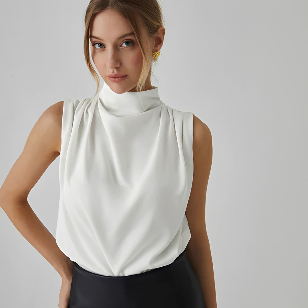 Ailani - Faltenlose ärmellose Bluse