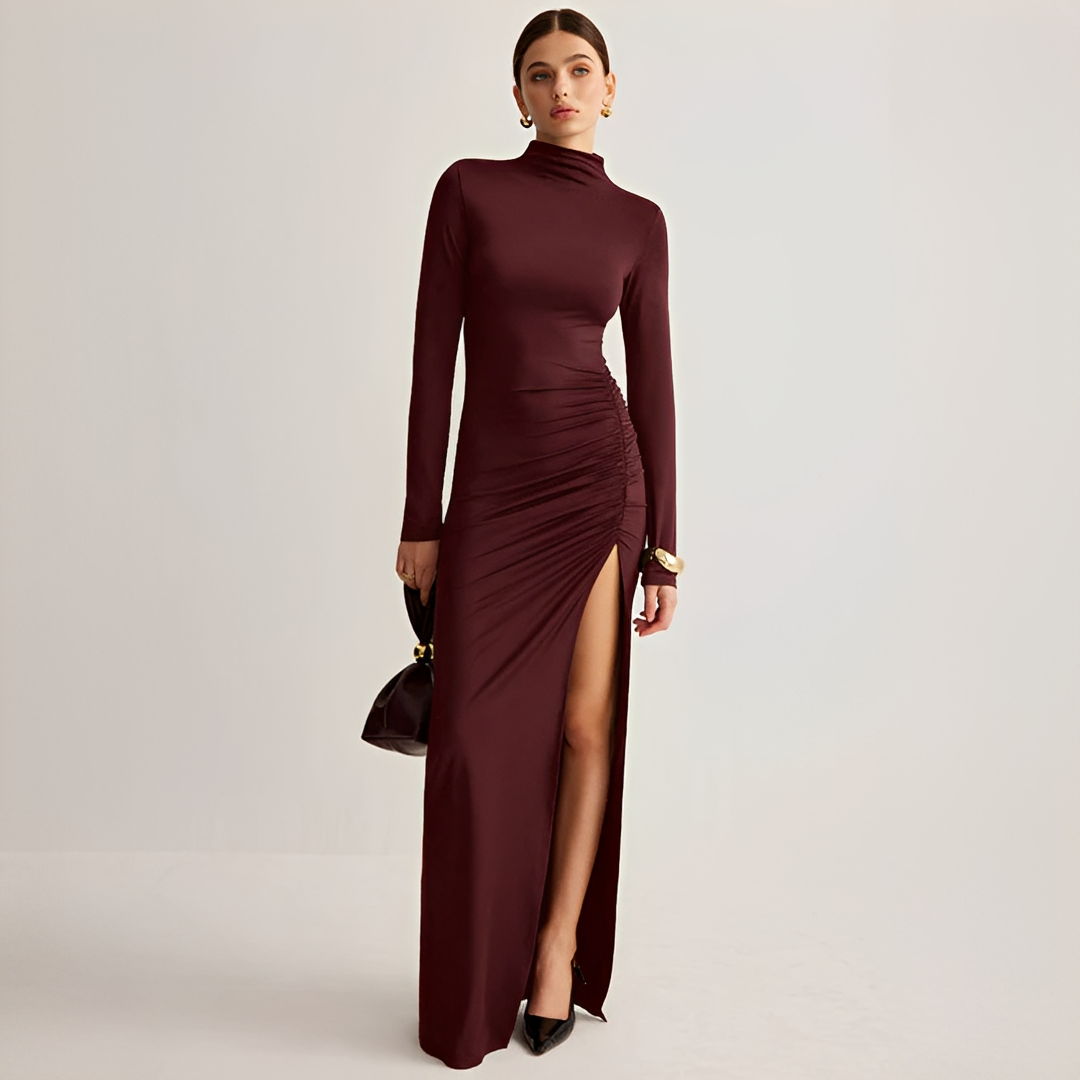 Marian - Stilvolles Schlitz-Maxikleid