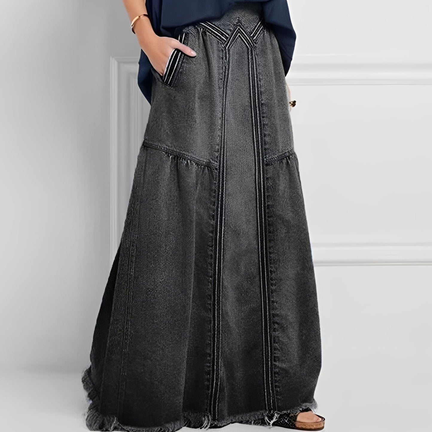 Nella - Stilvoller Damen-Jeansrock mit Tasche