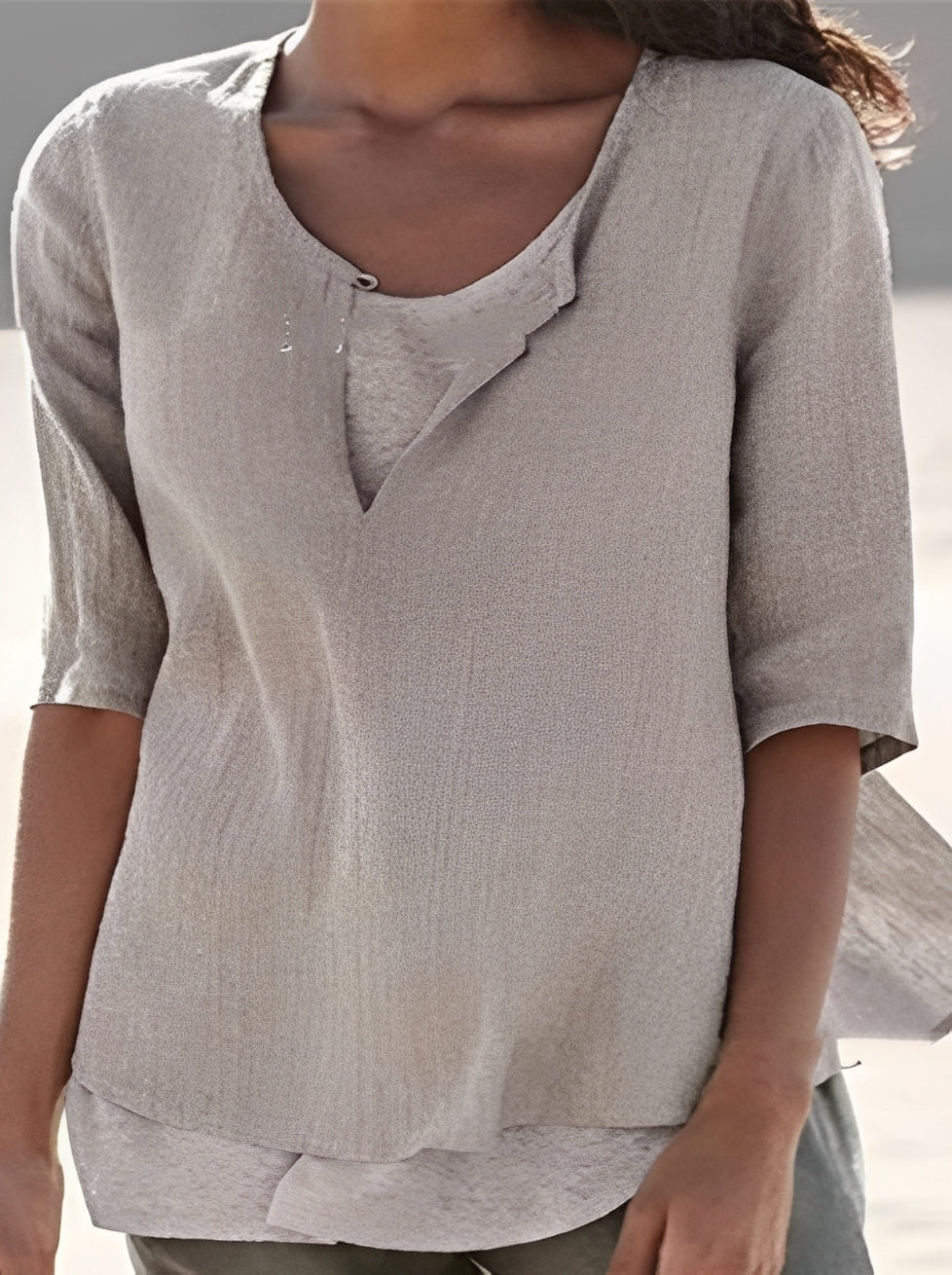 Shania - Stilvolle Damenbluse im Lagenlook