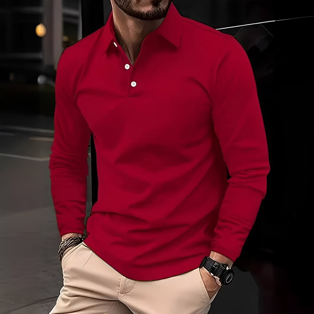 Conner – Herren-Poloshirt mit langen Ärmeln – Komfortabel & lässig