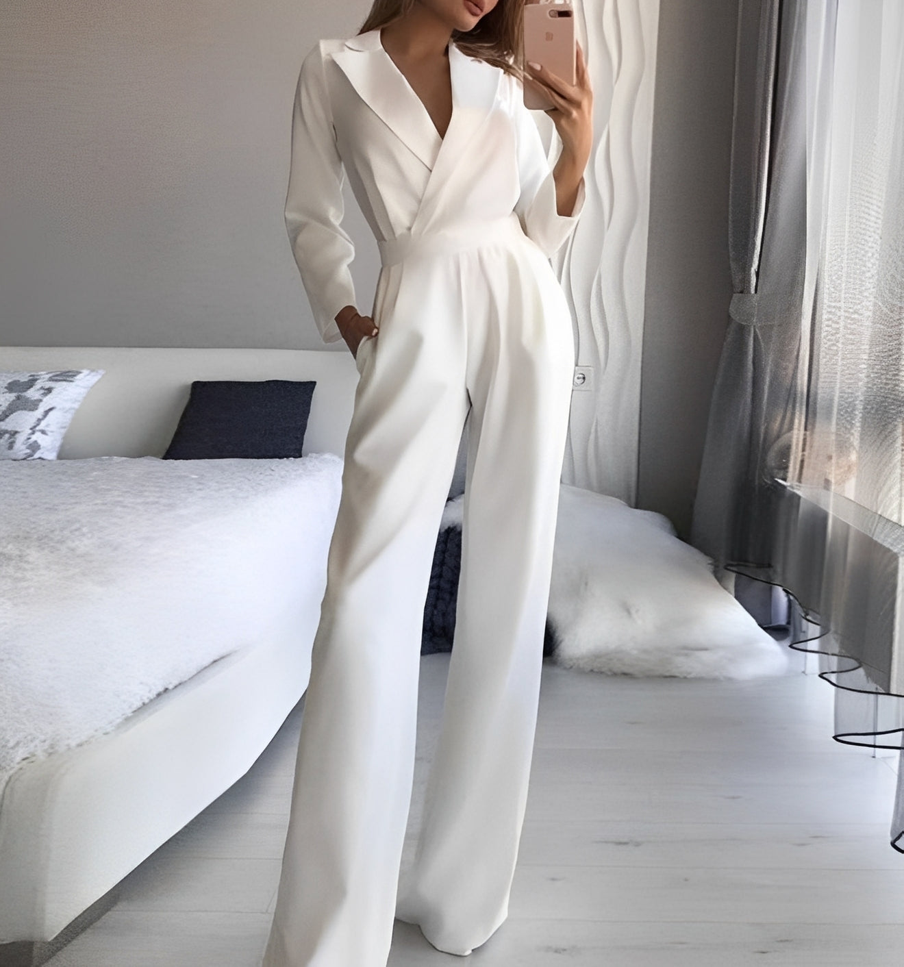 Emilie - Eleganter, langärmeliger Jumpsuit
