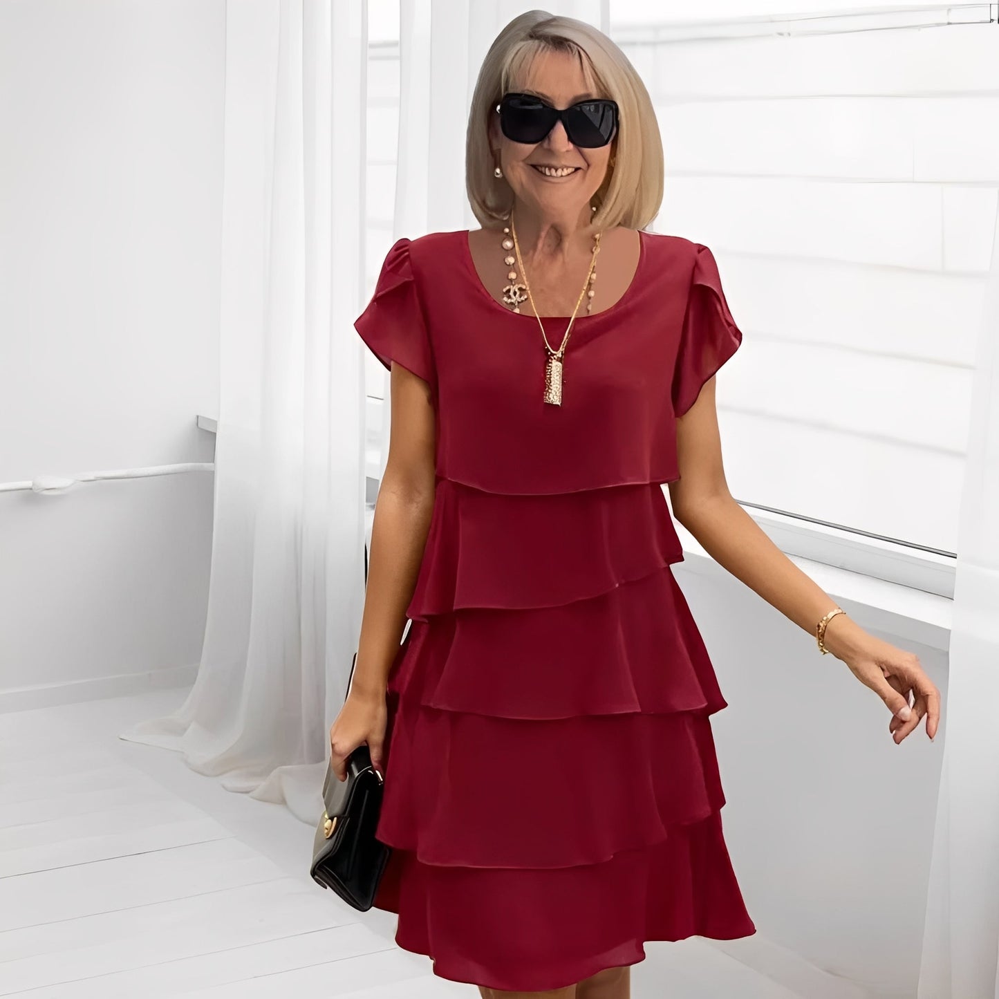 Claudia - Elegantes Damen-Chiffonkleid