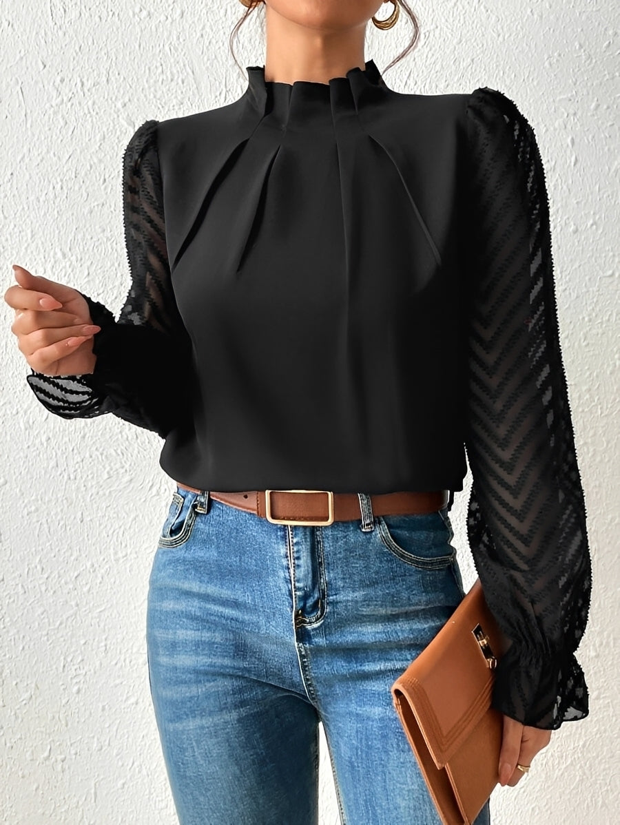 Bella - Bluse aus Chiffon mit langen Ärmeln