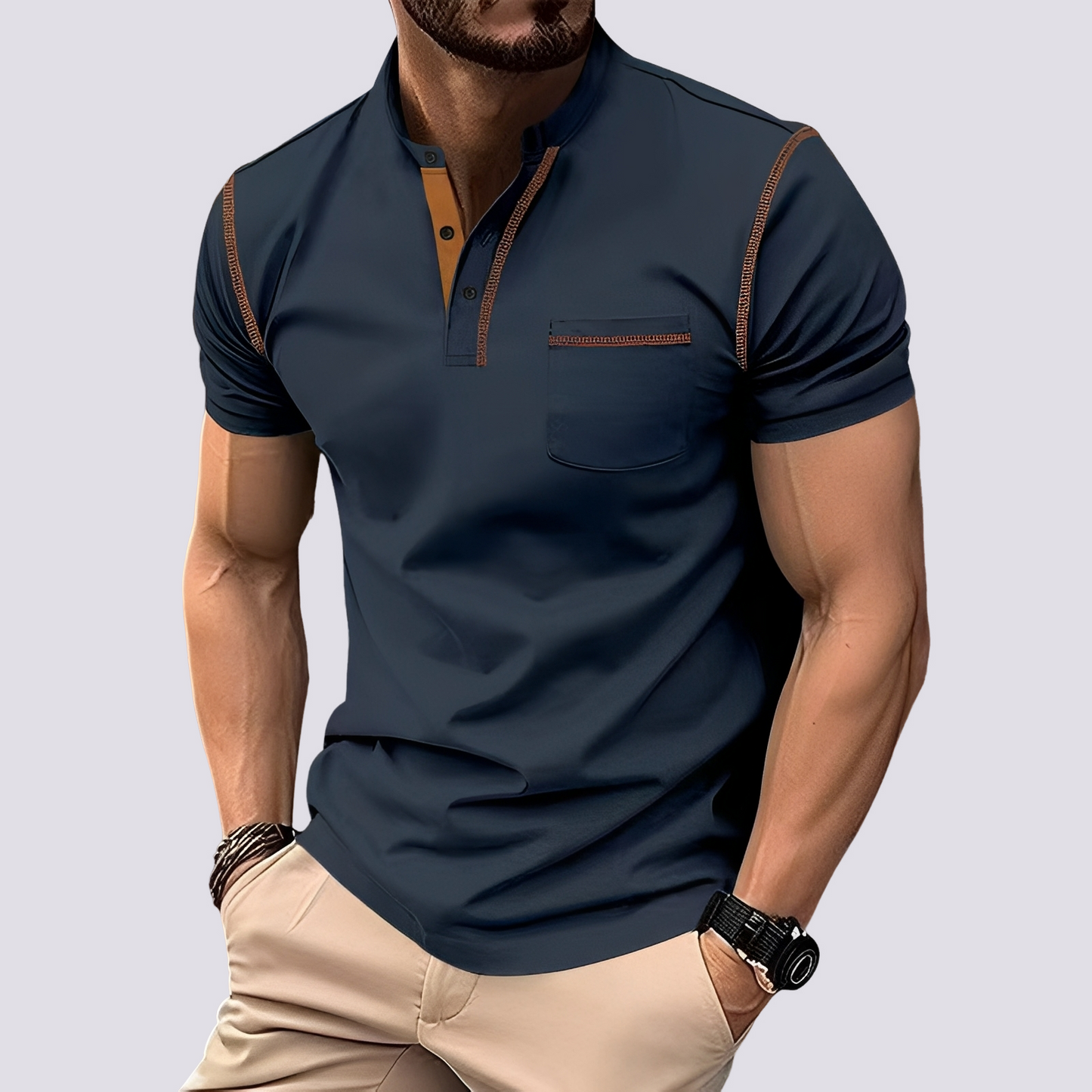 Stefan - Elegantes, atmungsaktives Poloshirt für Männer