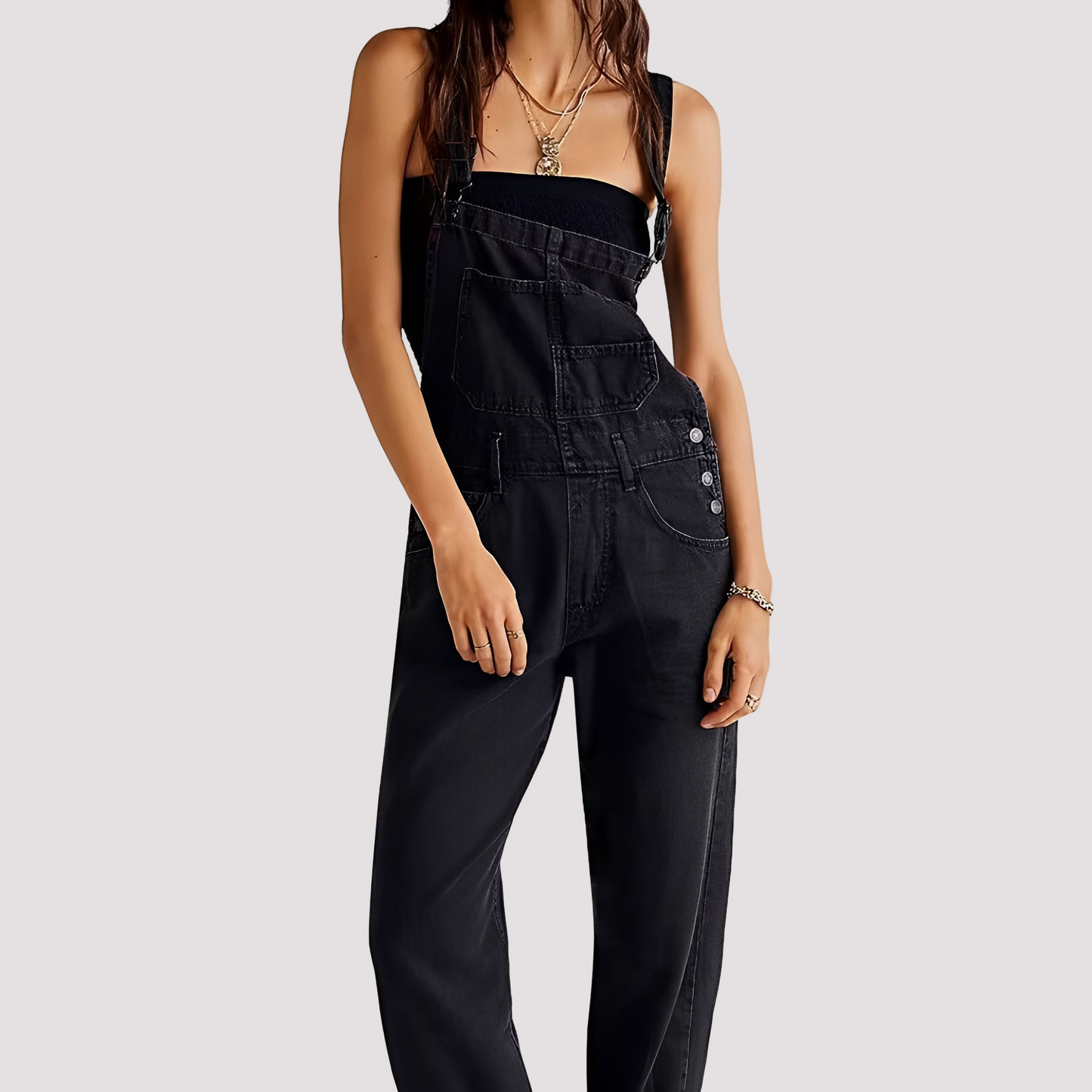 Sophie - Bequemer, locker geschnittener Jeans-Jumpsuit für Damen