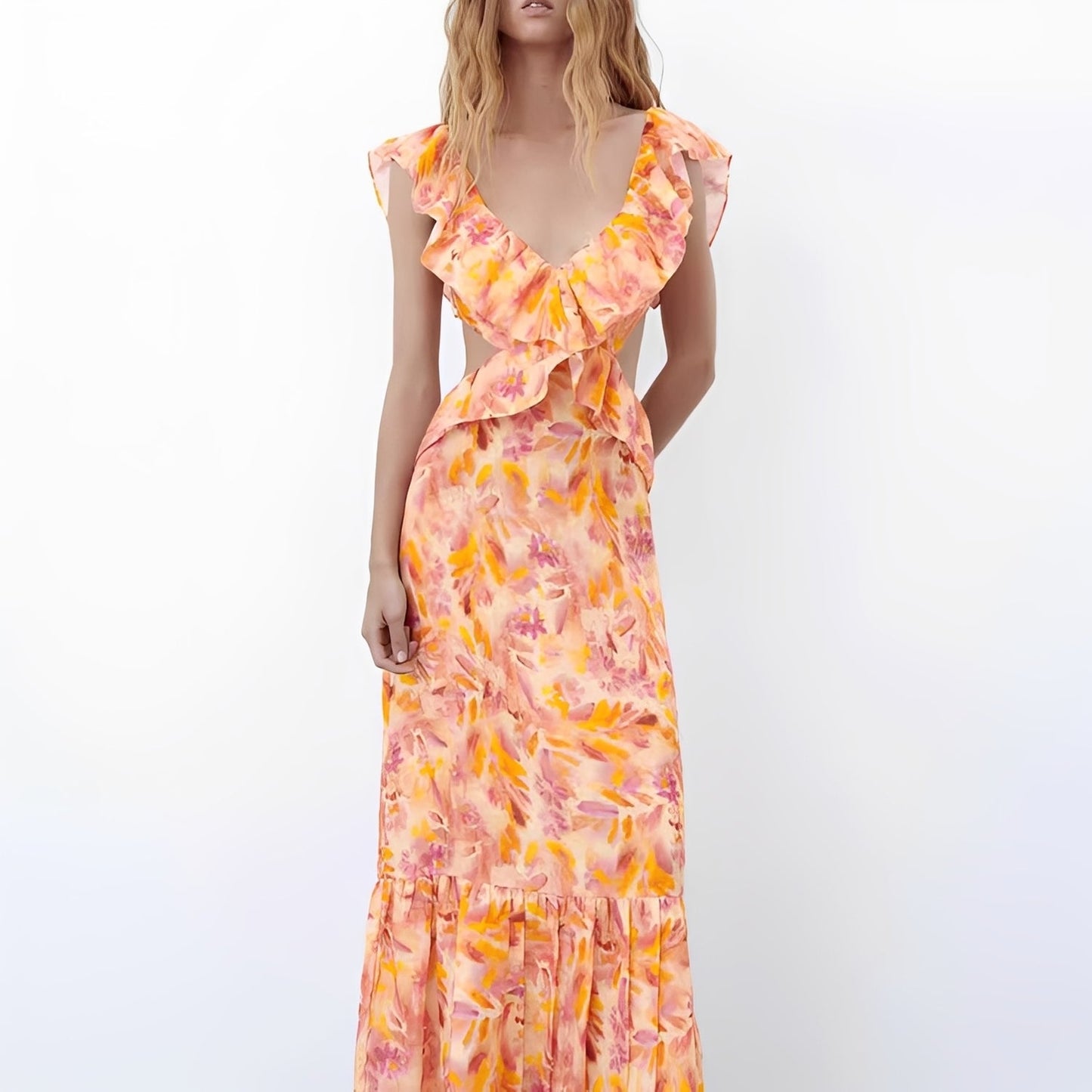 Hazel - Elegantes Damenkleid mit Muster und Verzierungen