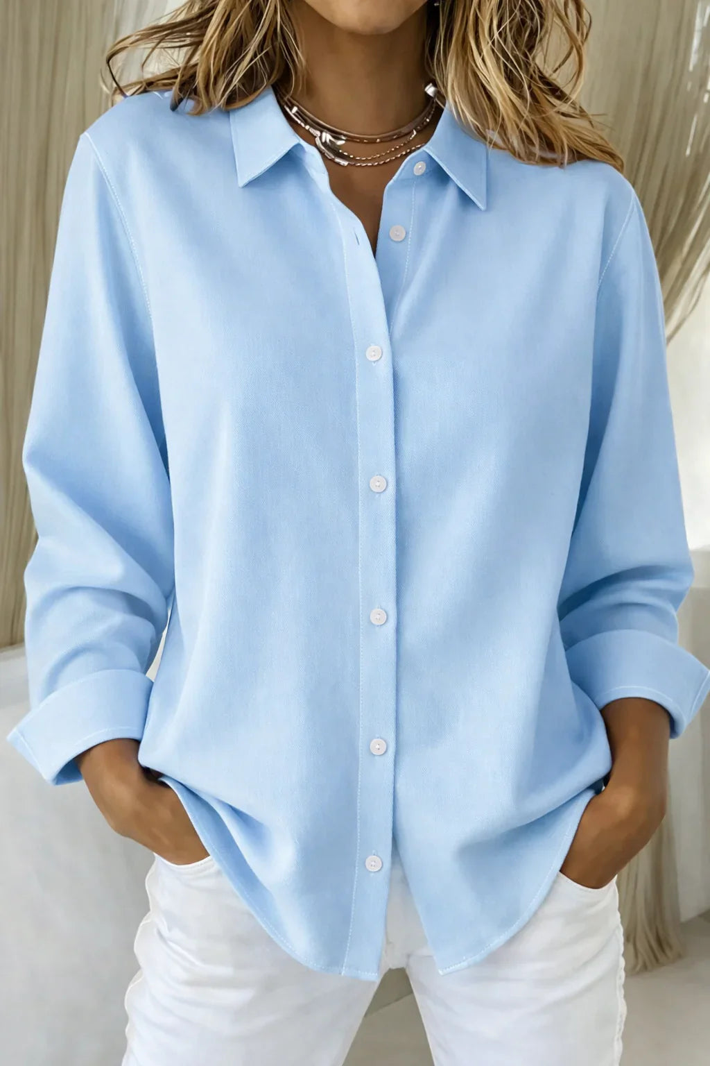 Sophie - Elegante Damenbluse mit Knopfleiste