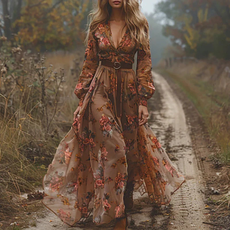 Selvara – Stilvolles Boho Damen Maxikleid