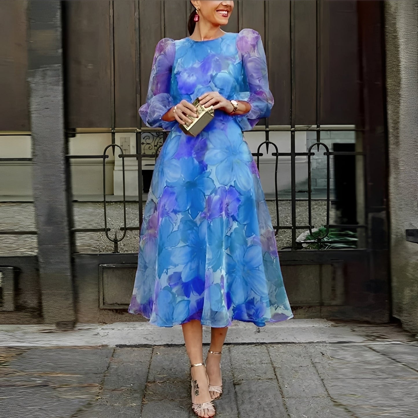 Shelley - Schickes Midikleid mit Blumenmuster für Frauen