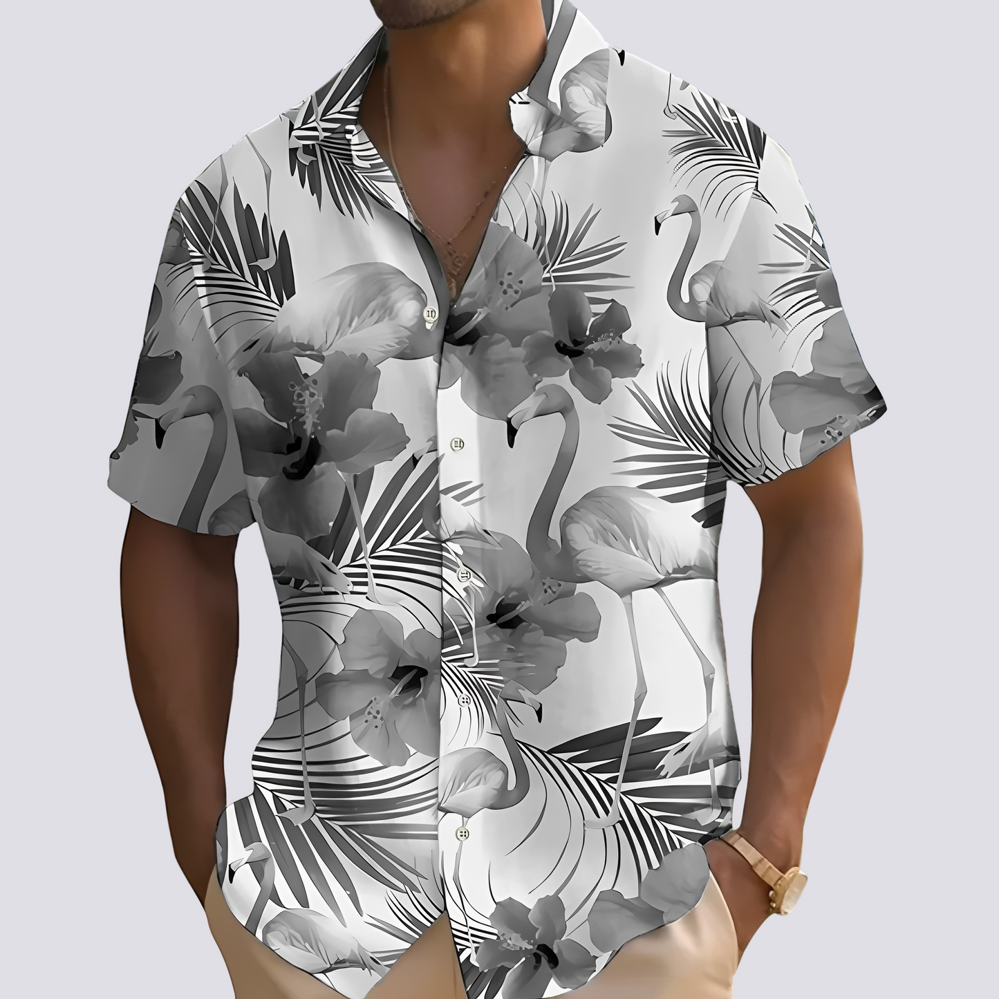 Philip - Modisches Herrenhemd mit Hawaii-Muster