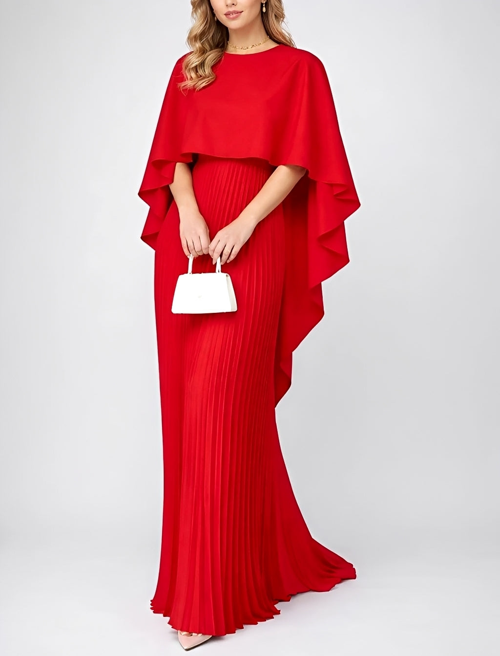 Zuzanna - Elegantes Maxikleid mit Falten aus Chiffon