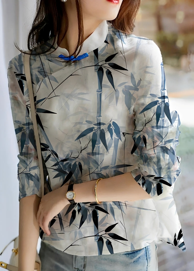 Margaret - Damenbluse mit elegantem Blumenmuster