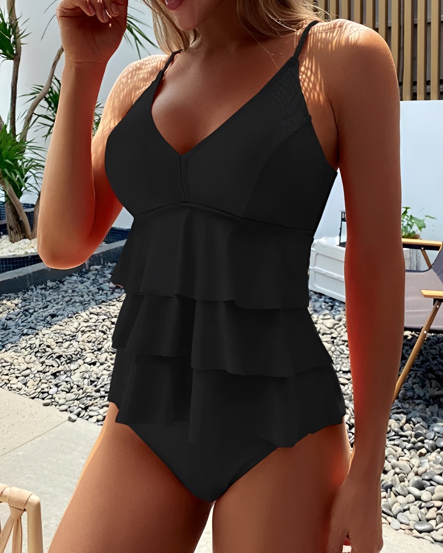 Lauren - Eleganter Badeanzug mit Volants