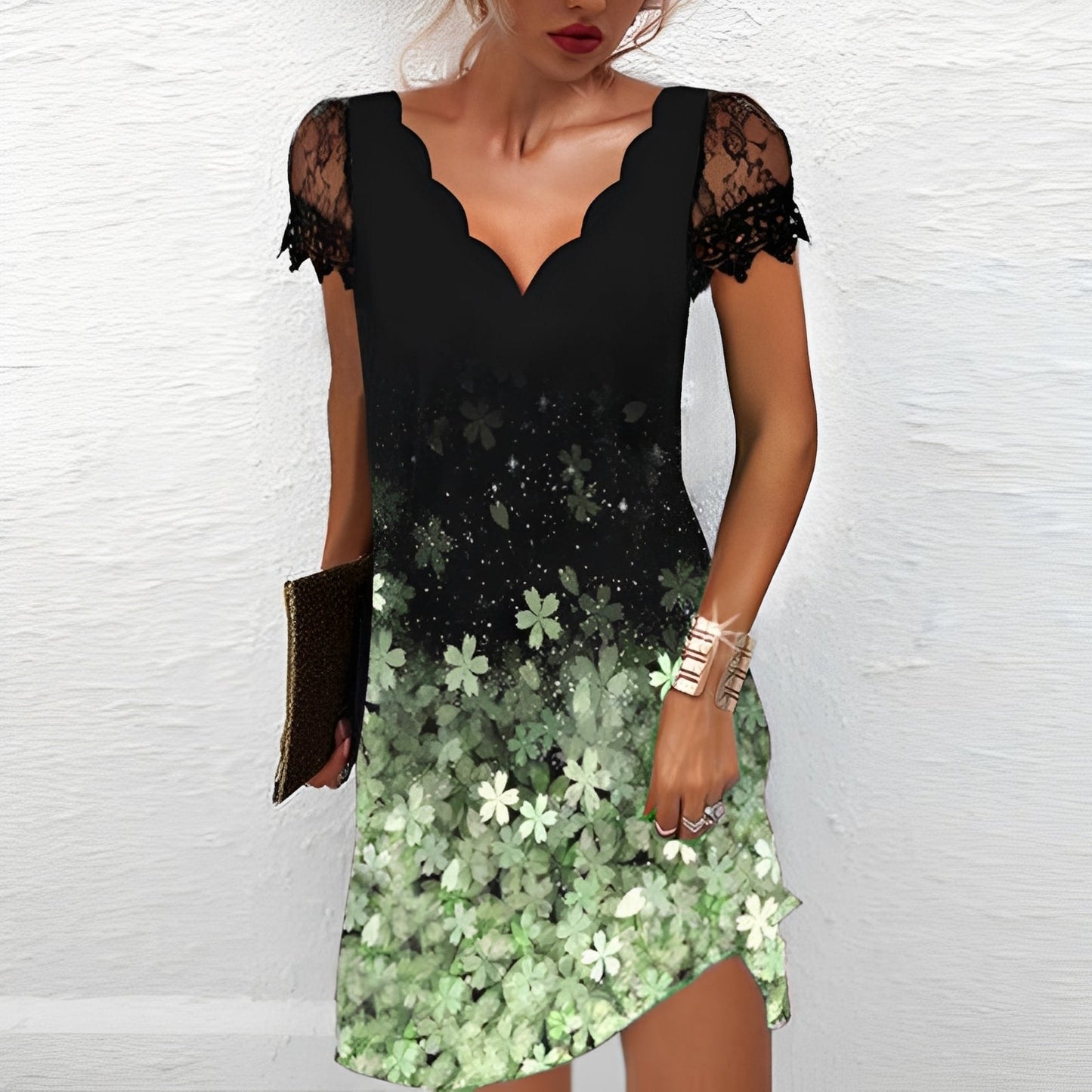 Vanessa - Elegantes Damenkleid mit Blumendesign