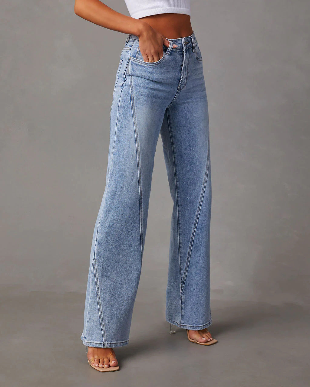 Rhian - Moderne, weit geschnittene Jeanshose
