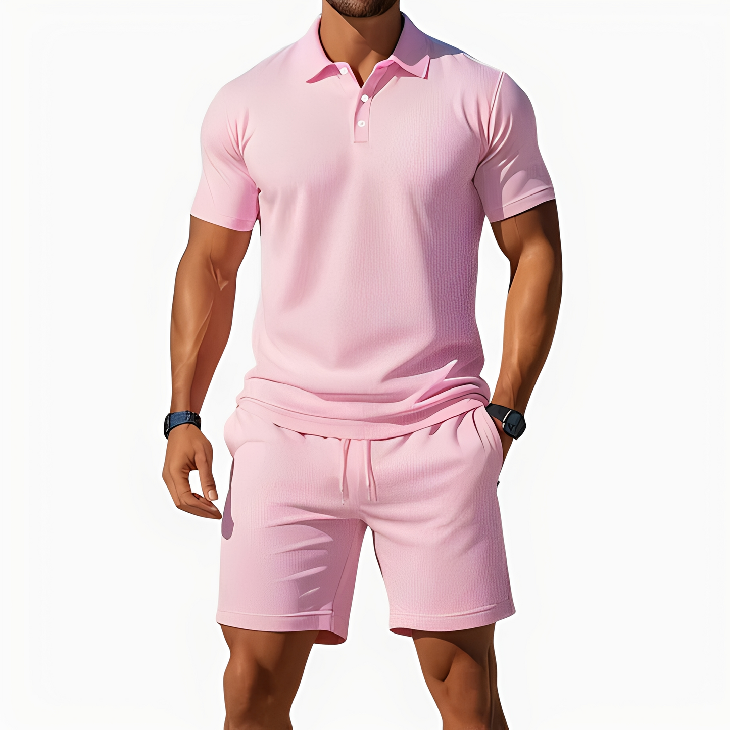 Aldrin - Ensemble Polo und Short trendig für Herren