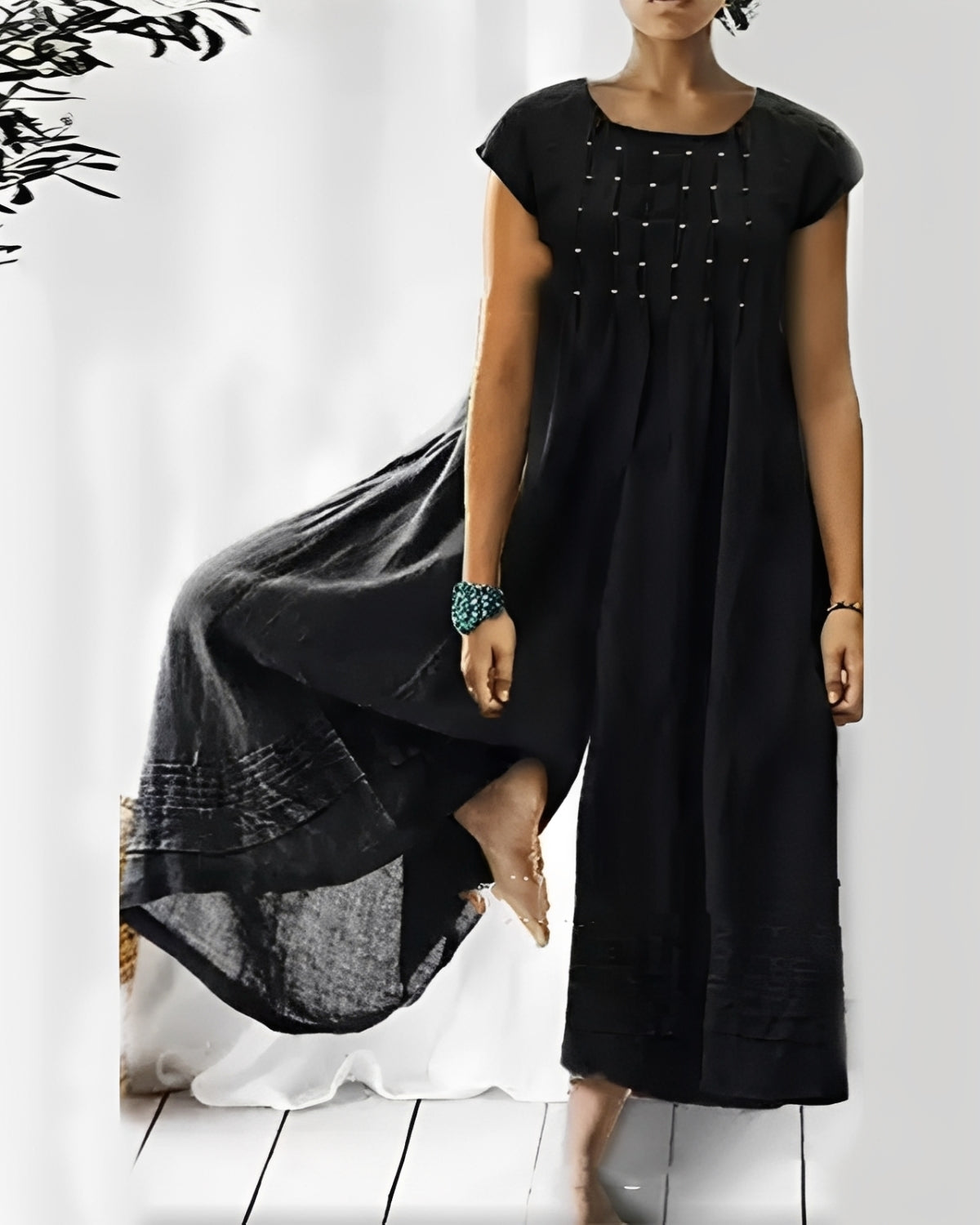 Claudia - Schicker Damen-Jumpsuit mit kurzen Ärmeln