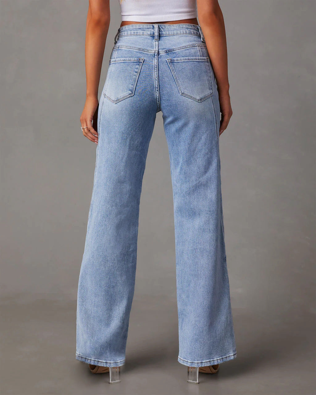 Rhian - Moderne, weit geschnittene Jeanshose