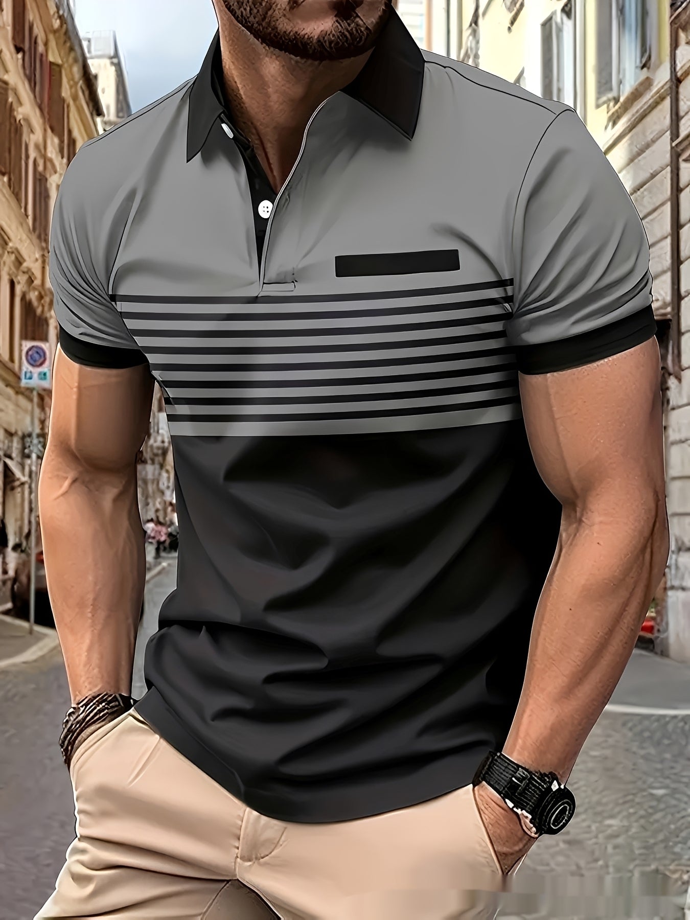 Thomas - Elegantes, figurbetontes Herren-Poloshirt