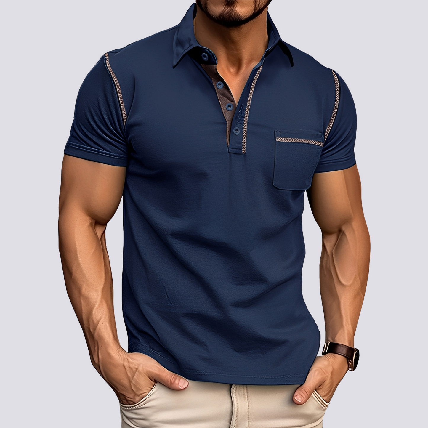 Stefan - Elegantes, atmungsaktives Poloshirt für Männer