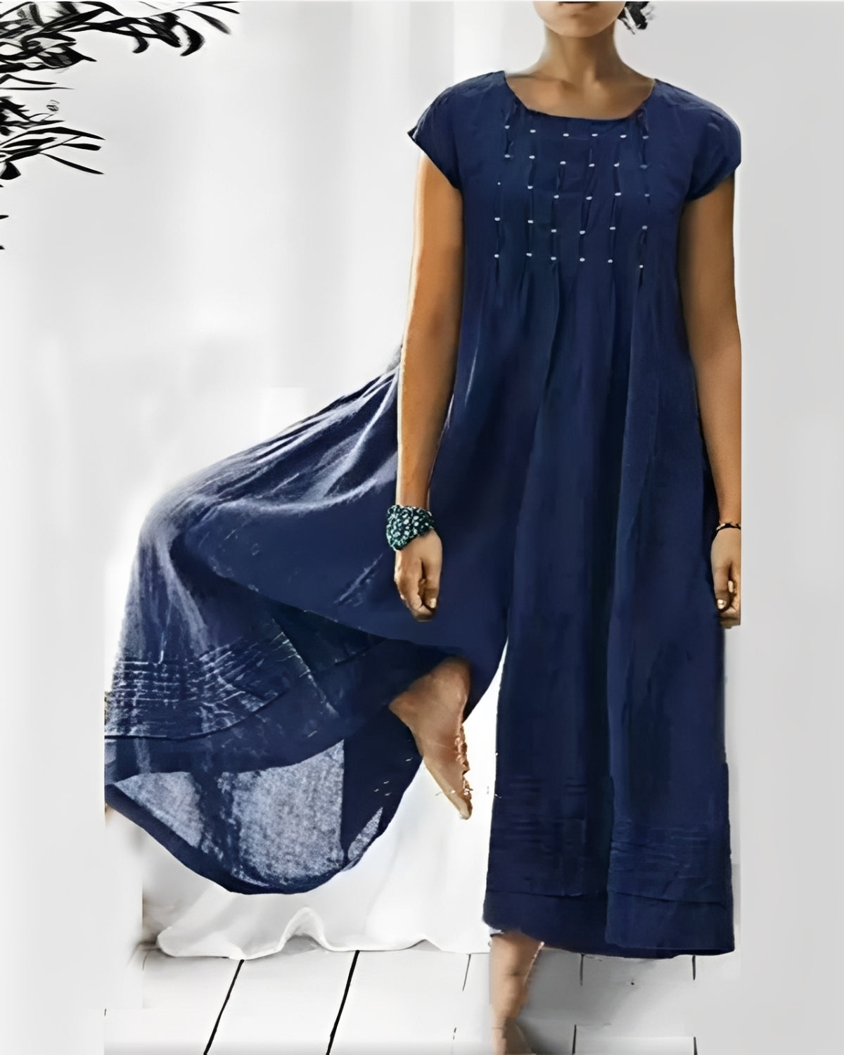 Claudia - Schicker Damen-Jumpsuit mit kurzen Ärmeln