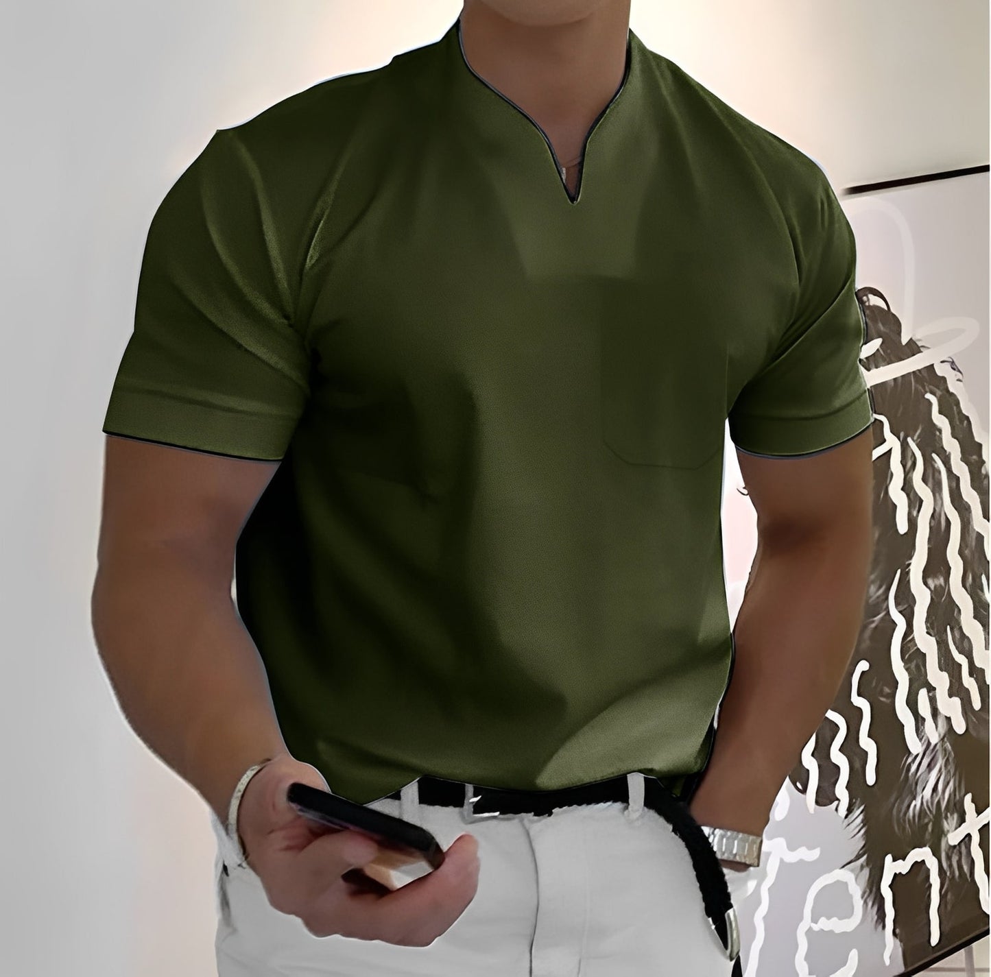 Joel - Herrenhemd mit flexiblem Bund für einen lässigen Look