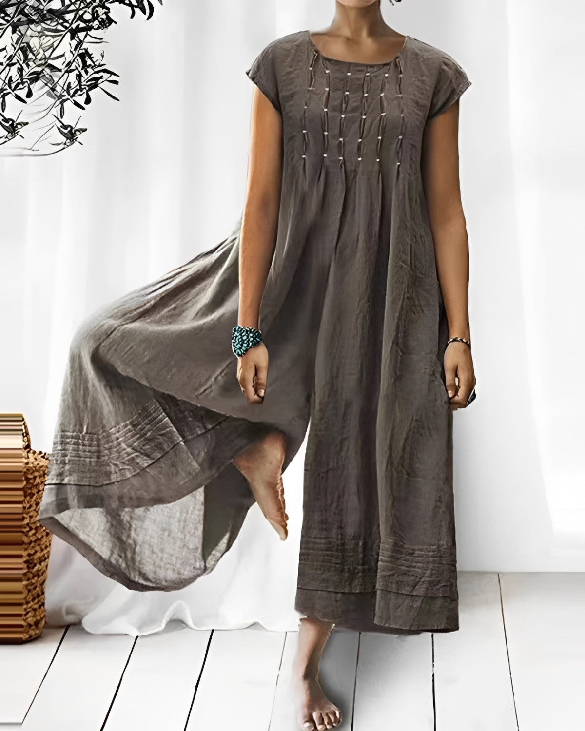 Claudia - Schicker Damen-Jumpsuit mit kurzen Ärmeln
