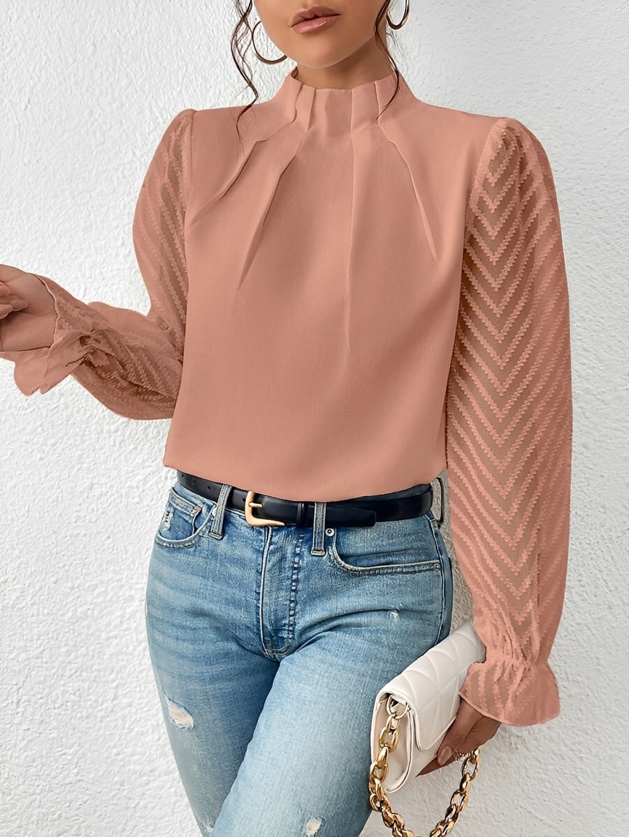 Bella - Bluse aus Chiffon mit langen Ärmeln