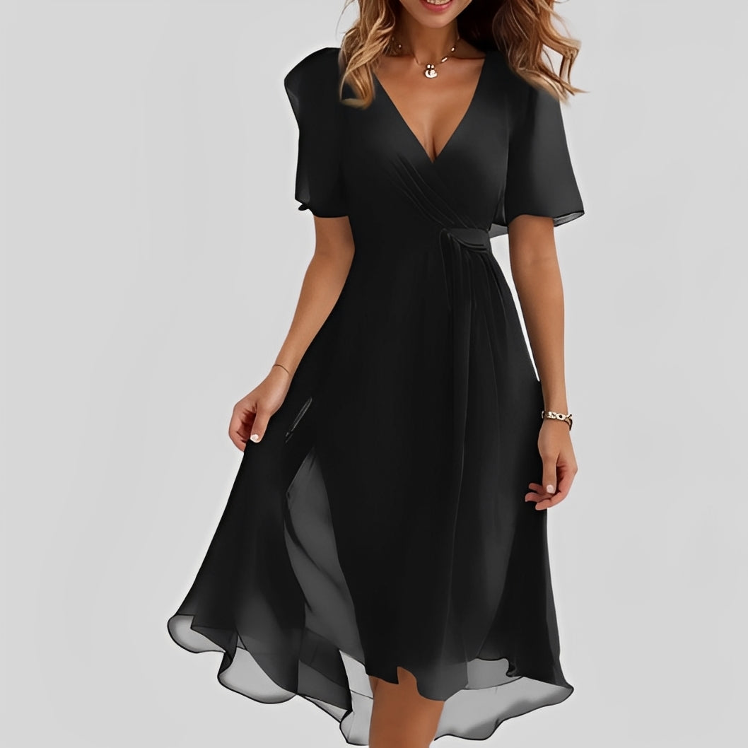 Emelia - Chiffonkleid mit Blumenmuster