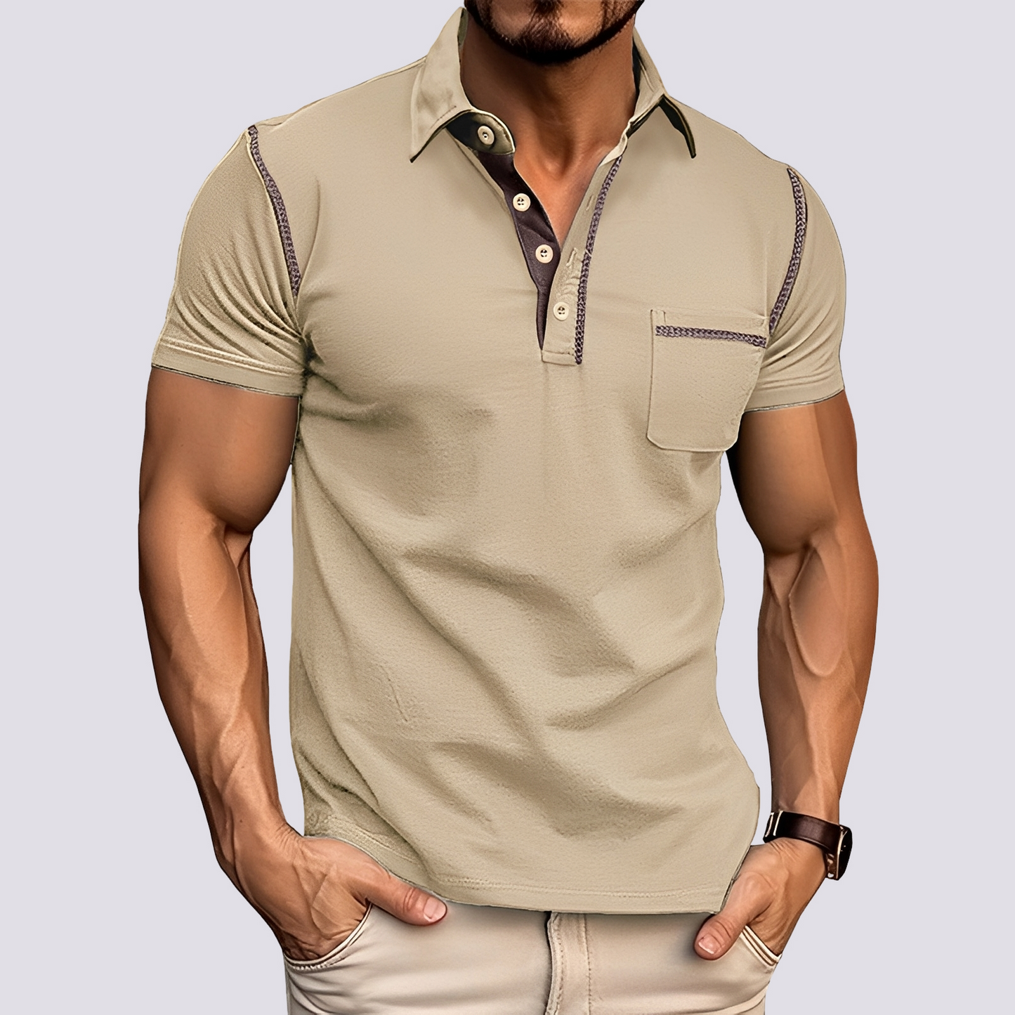 Stefan - Elegantes, atmungsaktives Poloshirt für Männer