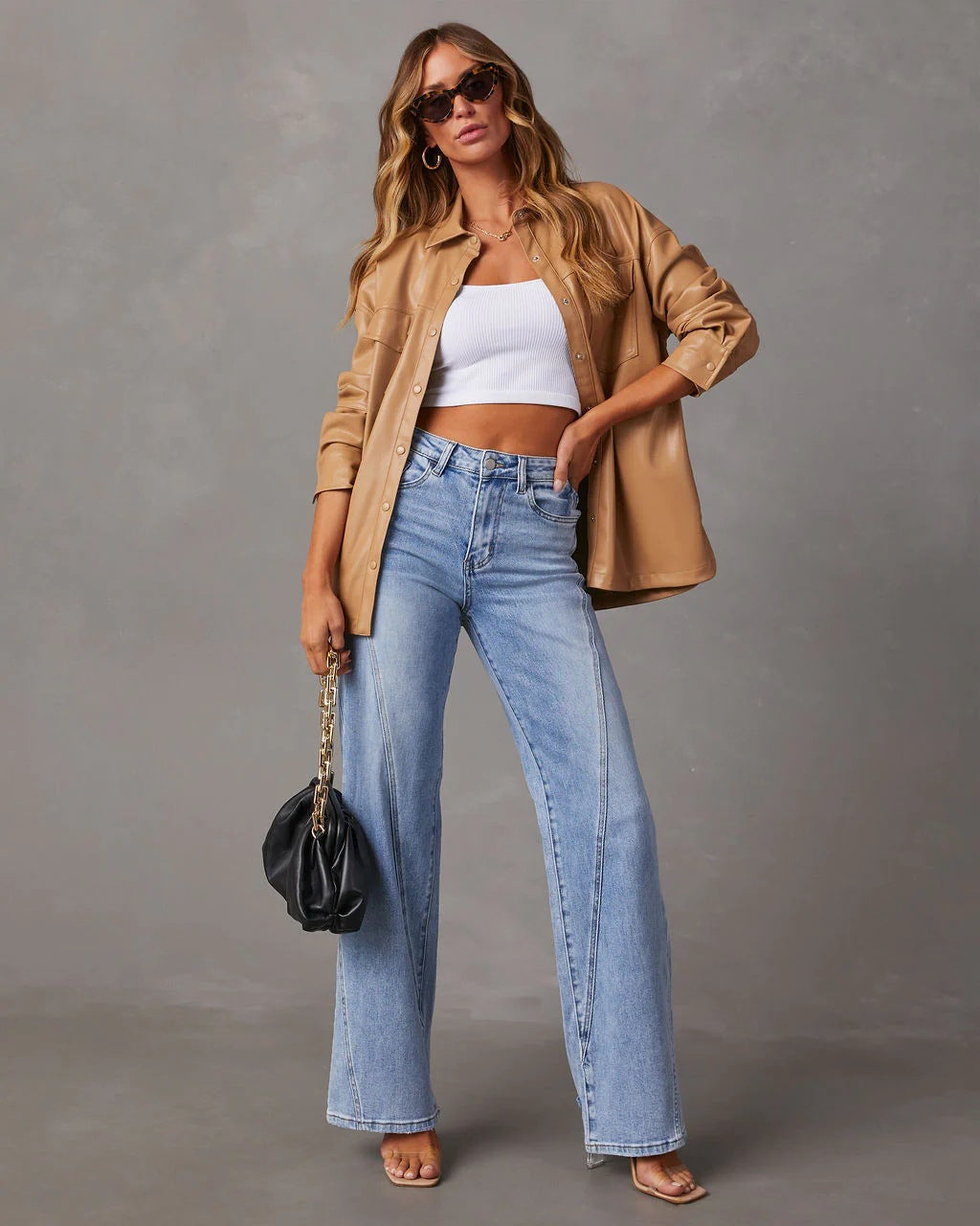 Rhian - Moderne, weit geschnittene Jeanshose