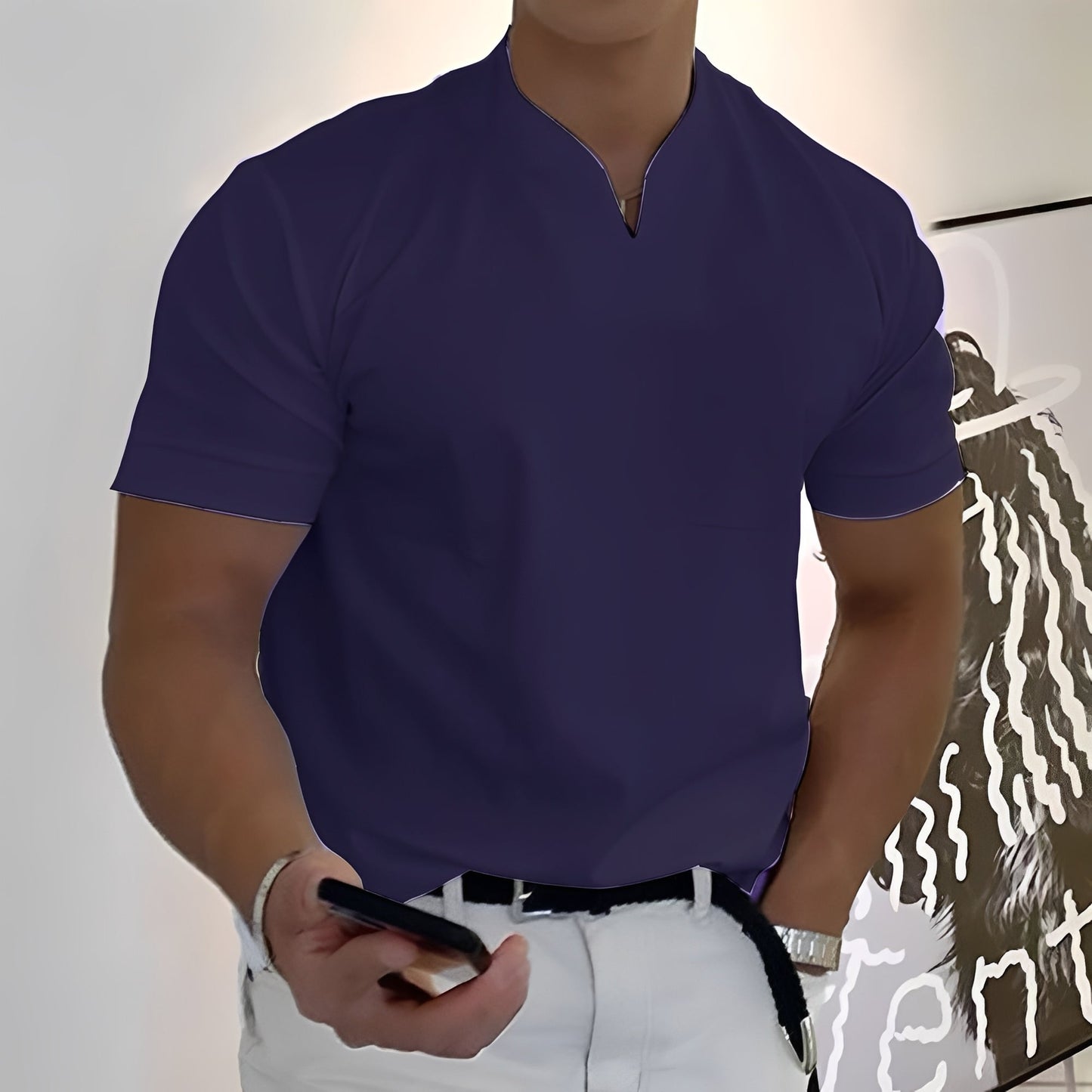 Joel - Herrenhemd mit flexiblem Bund für einen lässigen Look