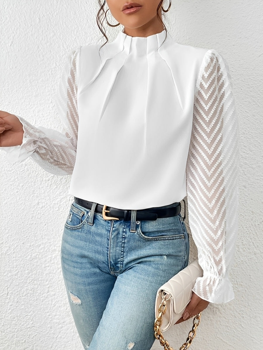 Bella - Bluse aus Chiffon mit langen Ärmeln