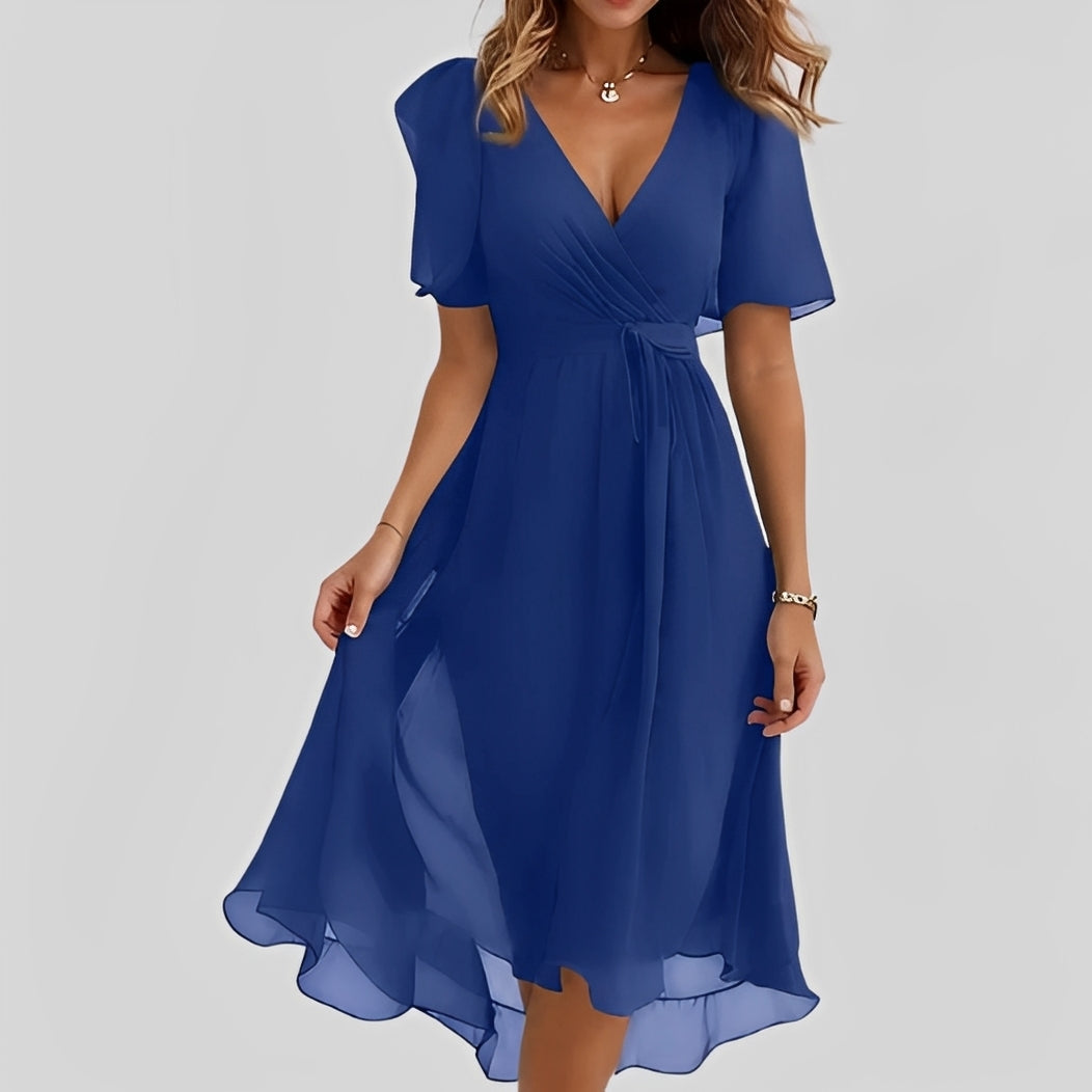 Emelia - Chiffonkleid mit Blumenmuster
