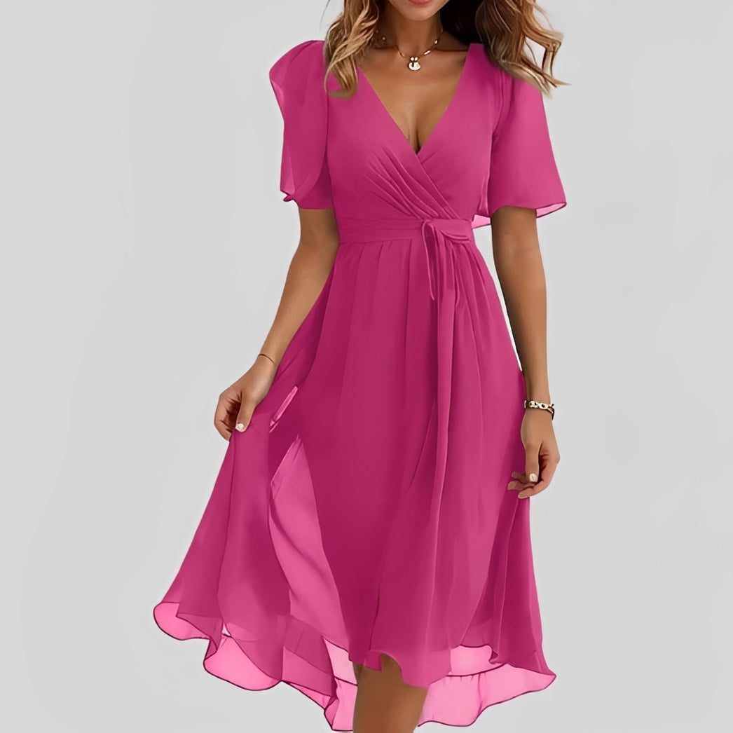 Emelia - Chiffonkleid mit Blumenmuster