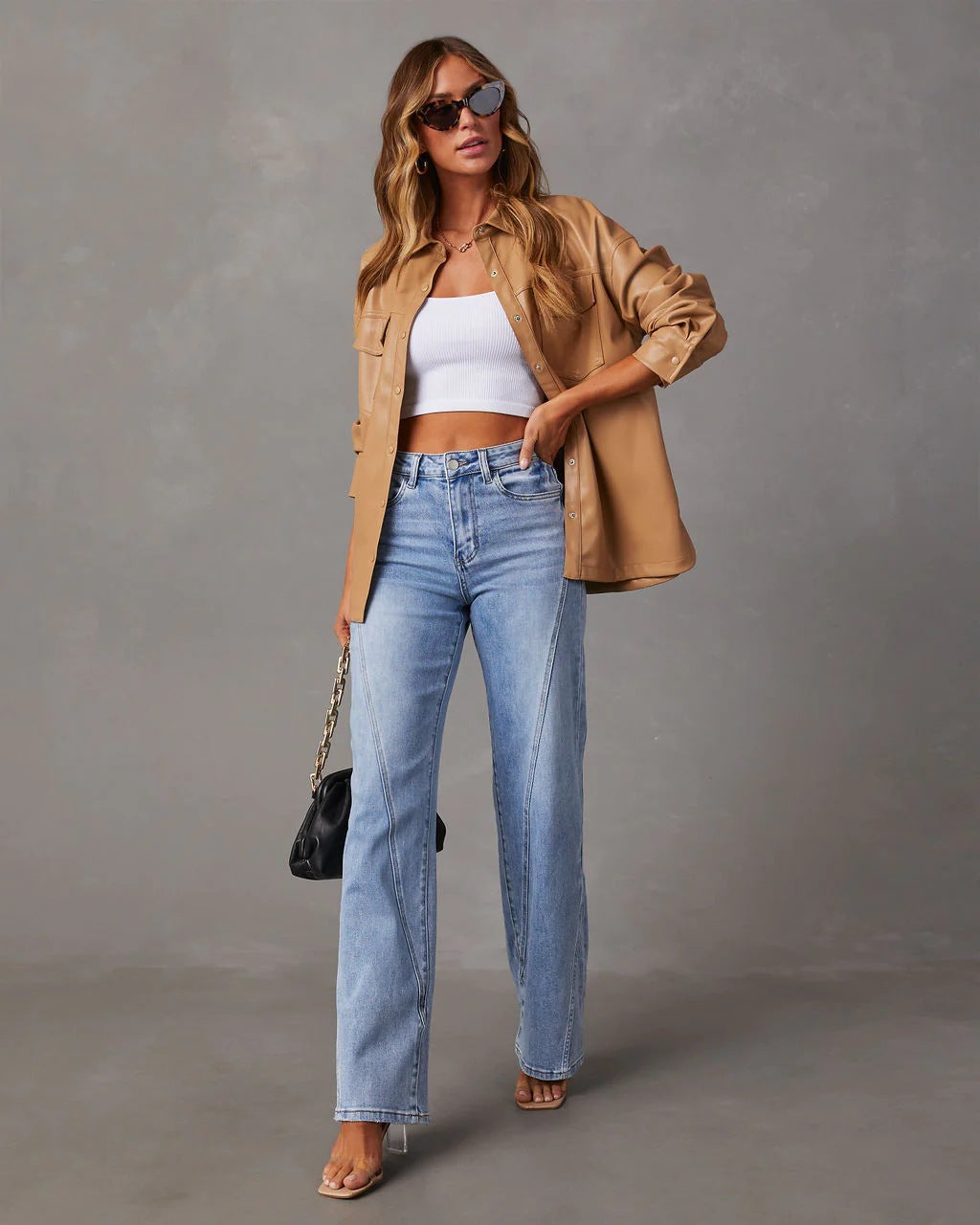 Rhian - Moderne, weit geschnittene Jeanshose