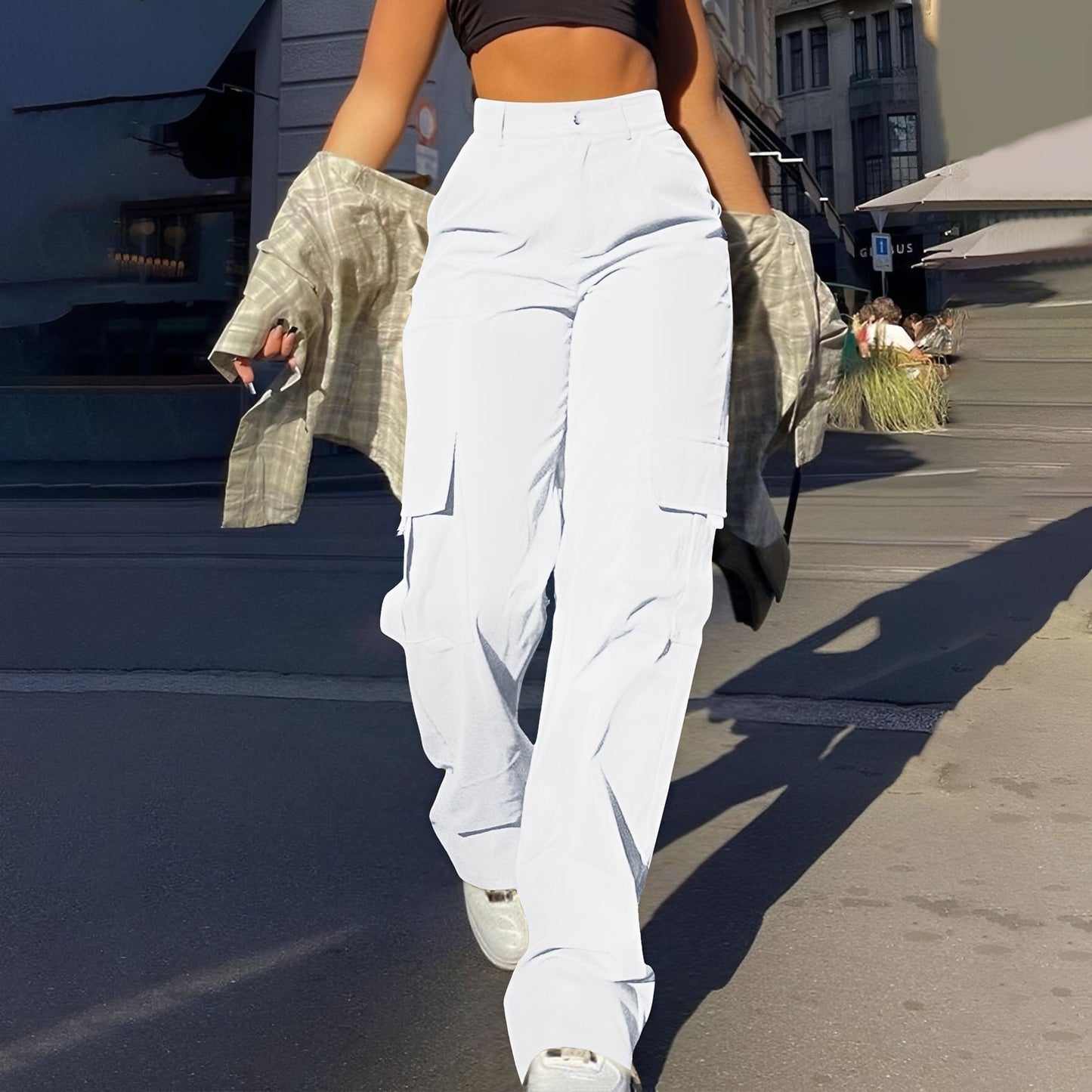 Sophie - Bequeme Damen-Cargohose mit hoher Taille