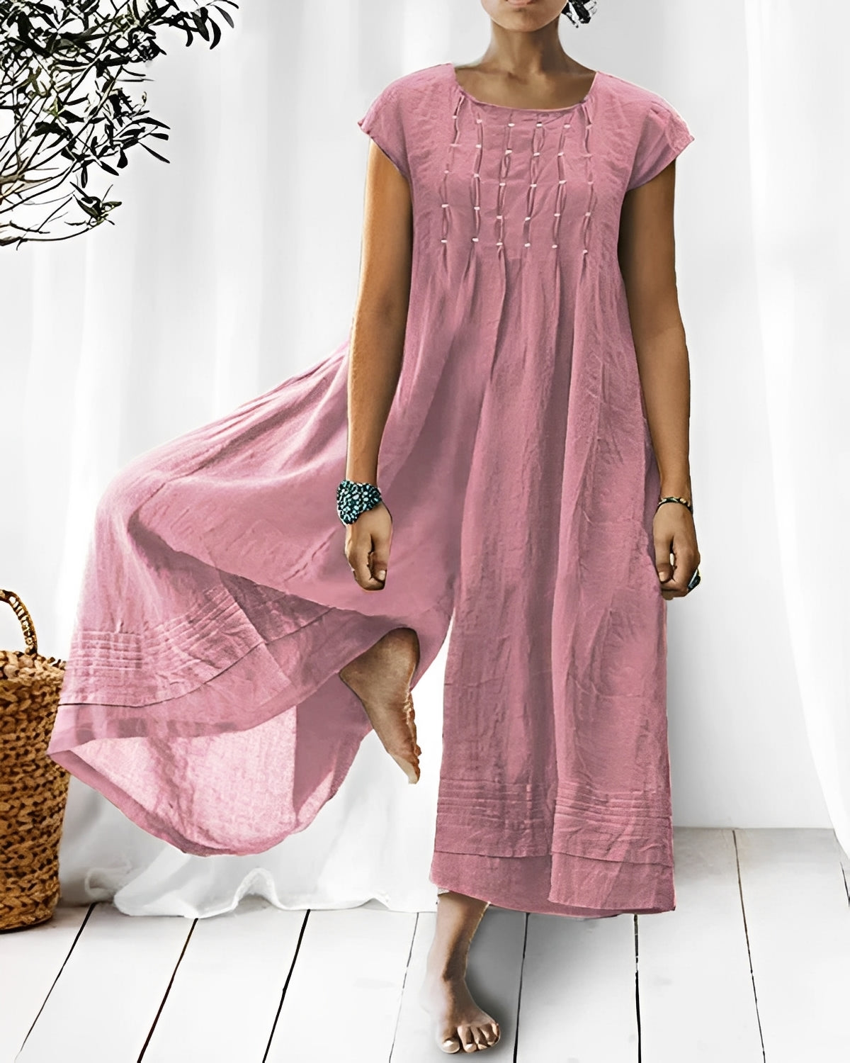 Claudia - Schicker Damen-Jumpsuit mit kurzen Ärmeln