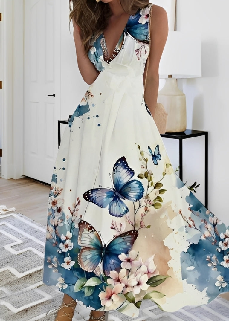 Kathryn - Stilvolles Maxikleid mit floralen Mustern für Damen