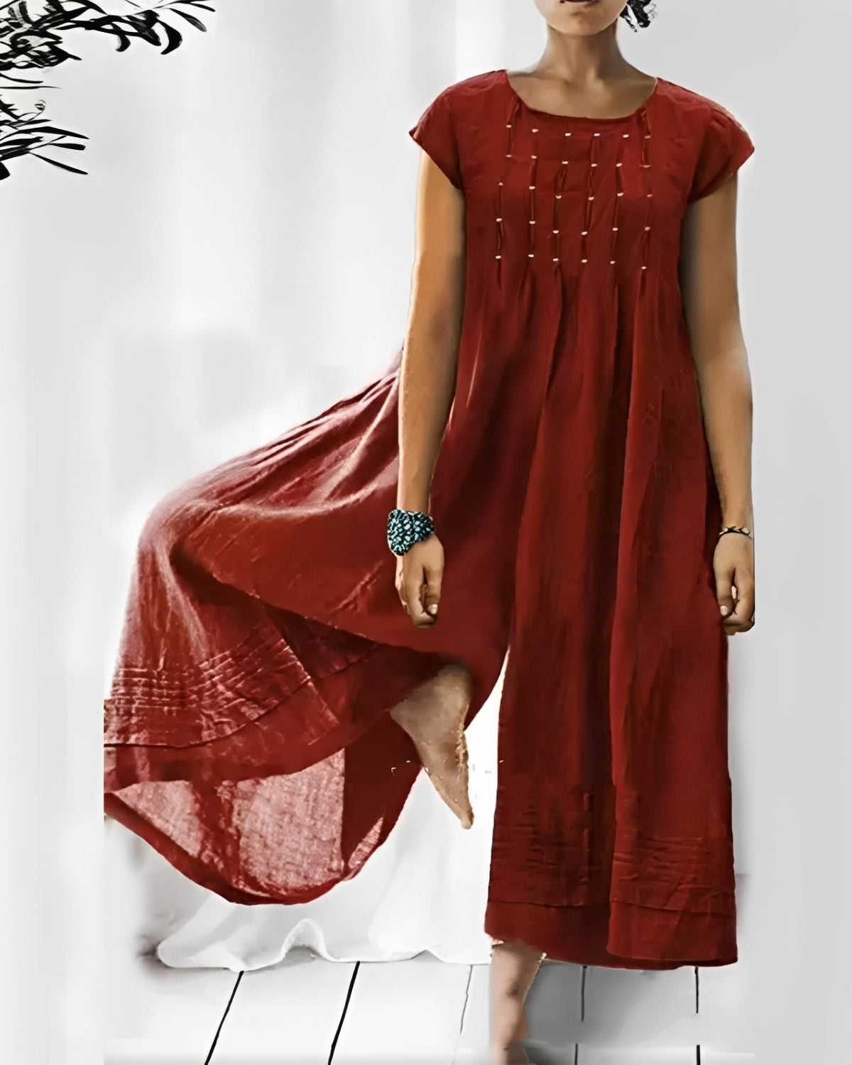 Claudia - Schicker Damen-Jumpsuit mit kurzen Ärmeln