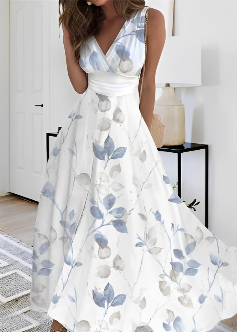 Kathryn - Stilvolles Maxikleid mit floralen Mustern für Damen