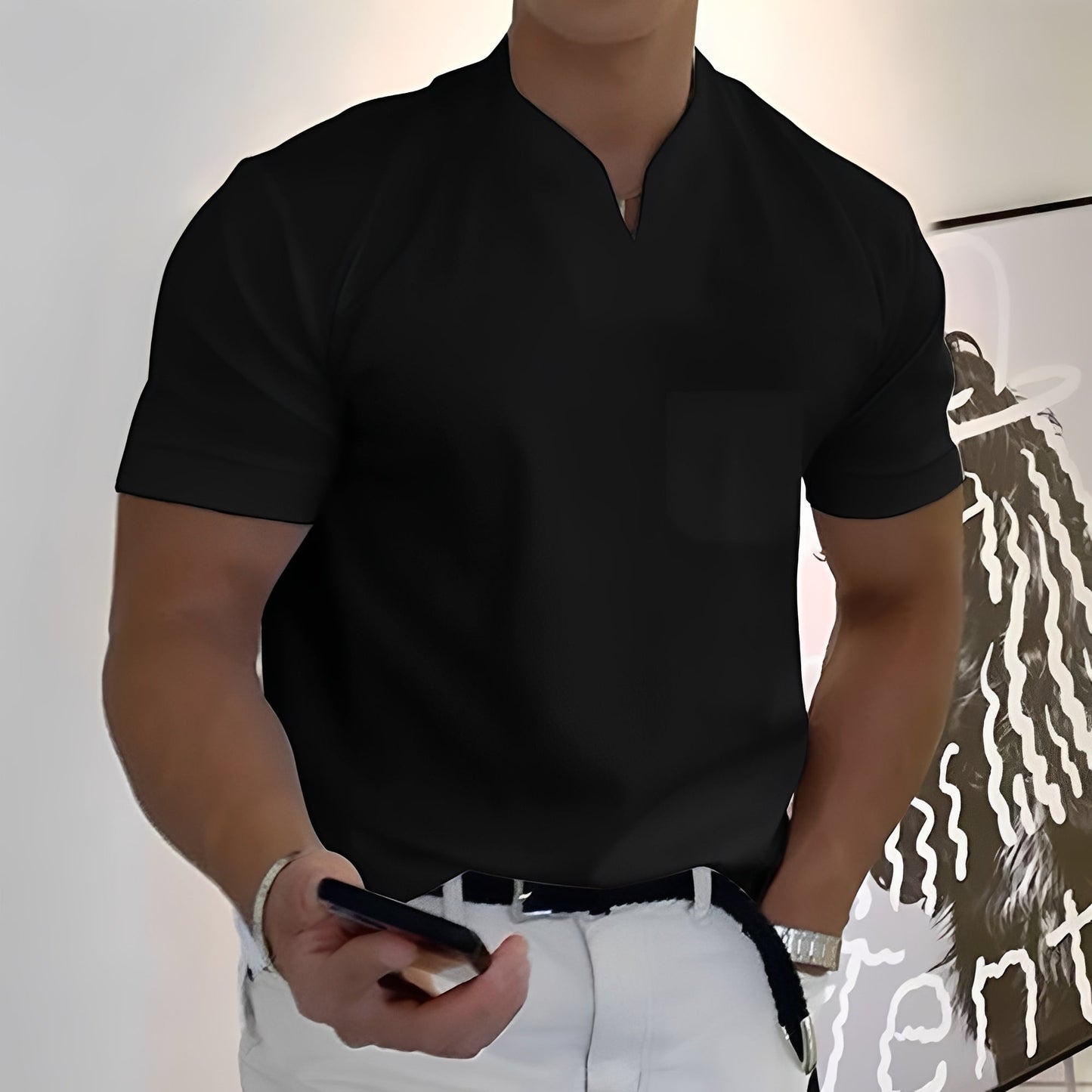 Joel - Herrenhemd mit flexiblem Bund für einen lässigen Look