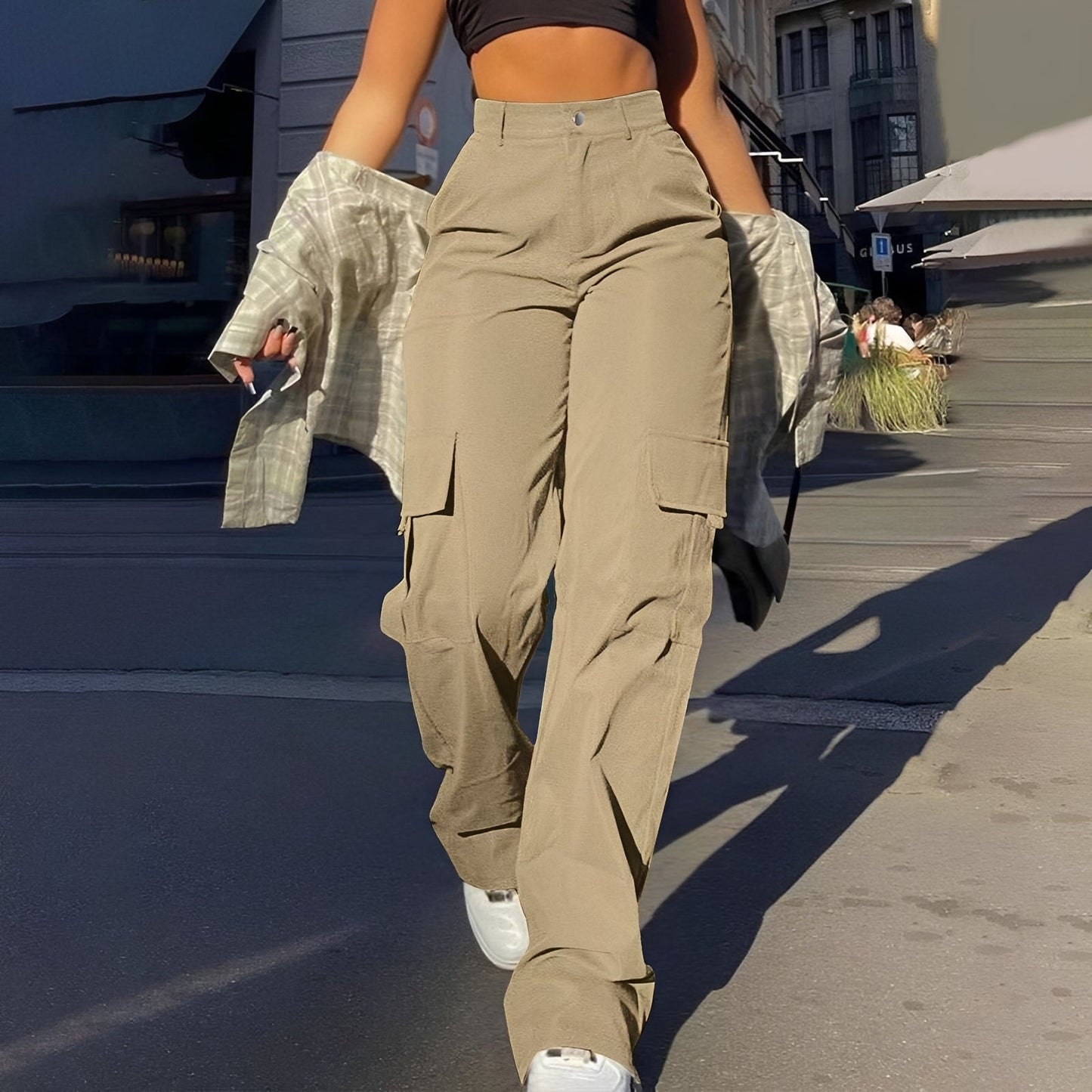 Sophie - Bequeme Damen-Cargohose mit hoher Taille