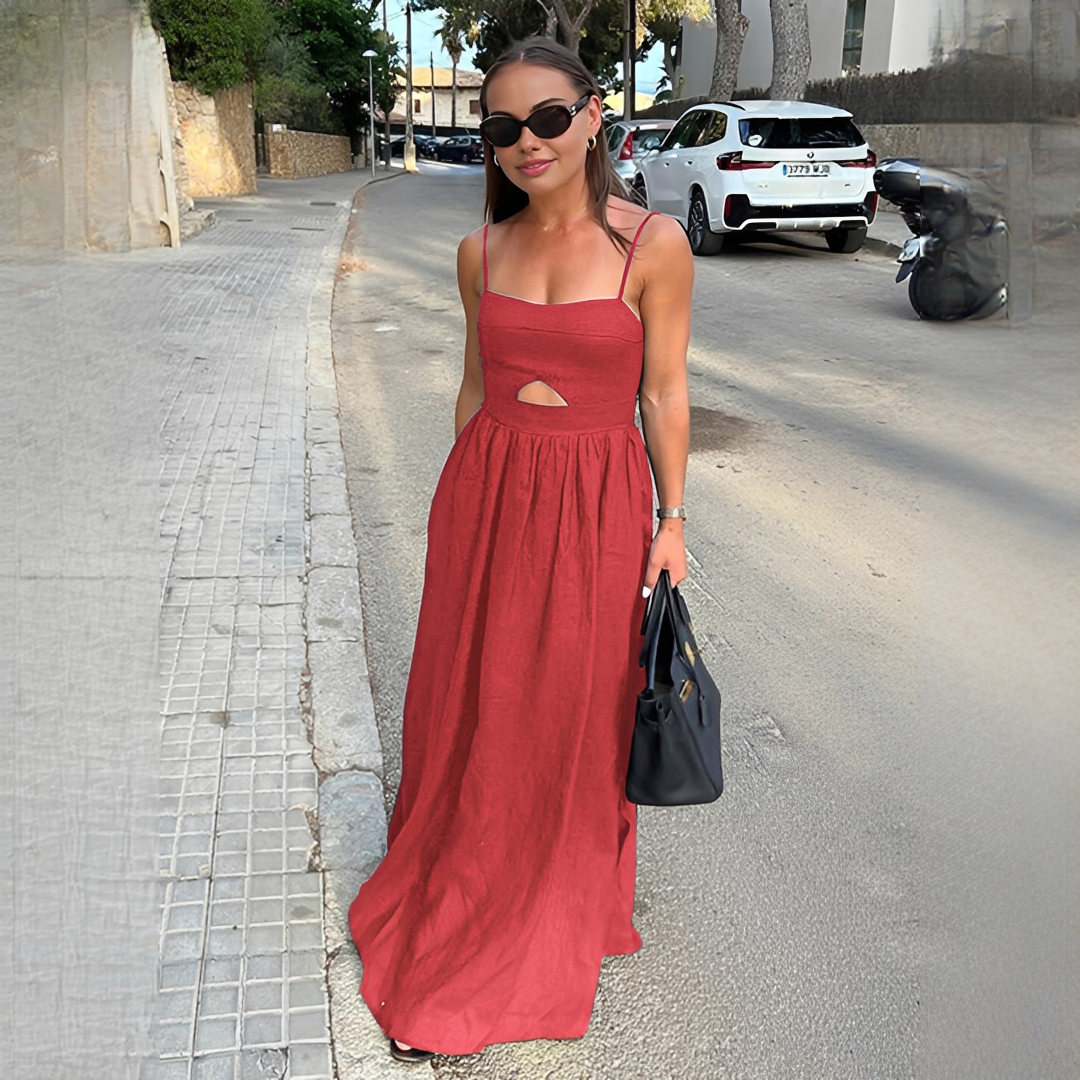 Meadel - Schickes ärmelloses langes Kleid
