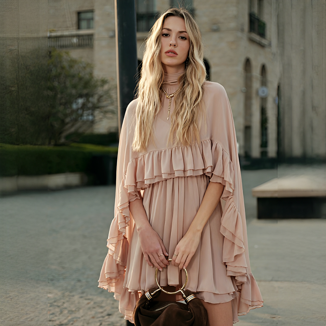 Zhuchin - Stilvolles Rüschenkleid