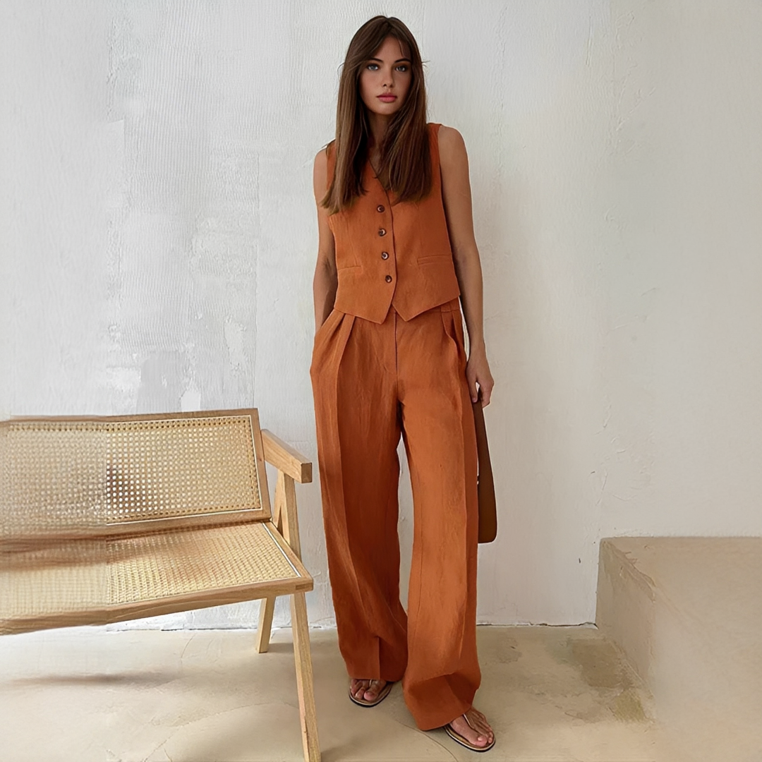 Eunise - Elegantes Top- und Hosenset