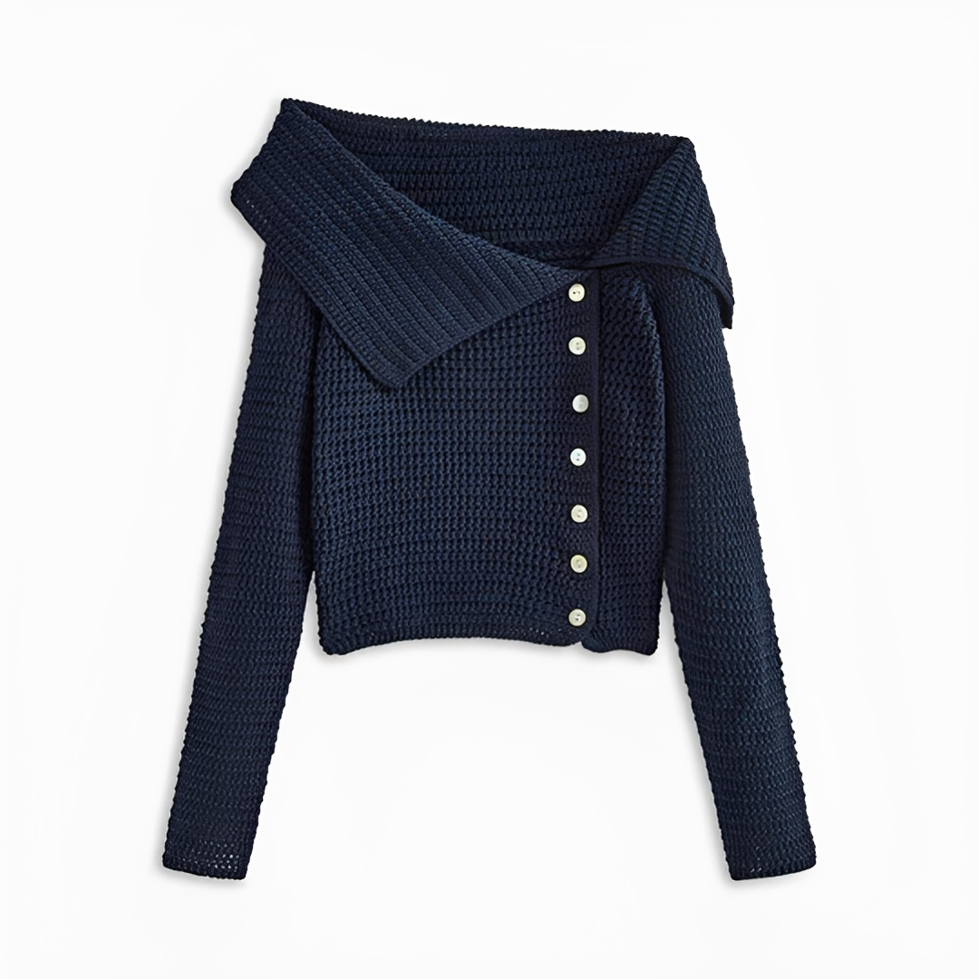 Ginalyn - Asymmetrischer Off-Shoulder-Pullover